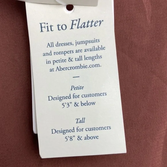 Abercrombie & Fitch Pleated Front Wrap Curve Front Long Sleeve Dress Sz Large P - Picture 14 of 17